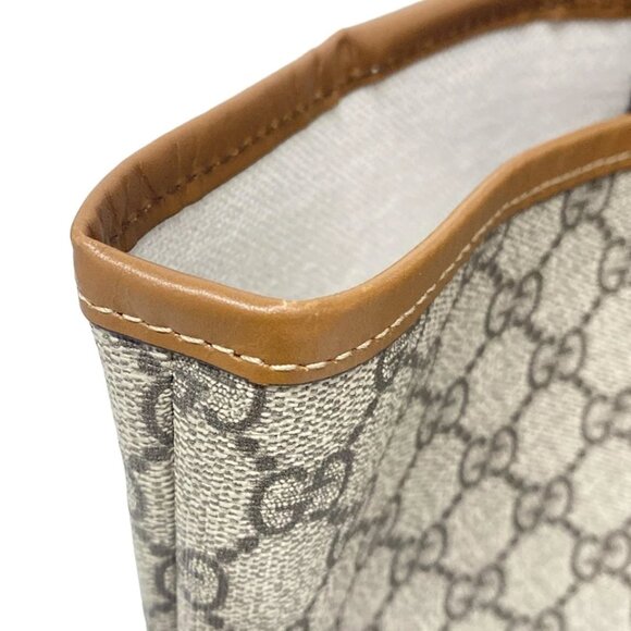 GUCCI GG Plus GG Supreme/Shelly (Web) Gray Beige Dark Brown PVC - 797-061725 - Picture 8 of 14